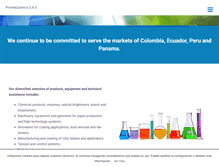 Tablet Screenshot of prismaquimica.com